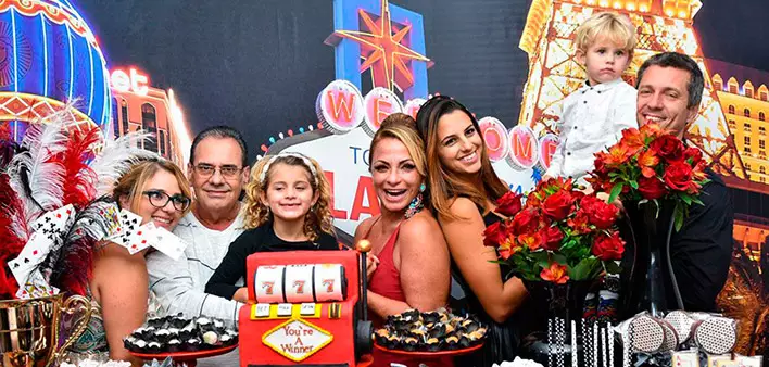 Festa de aniversário com tema cassino