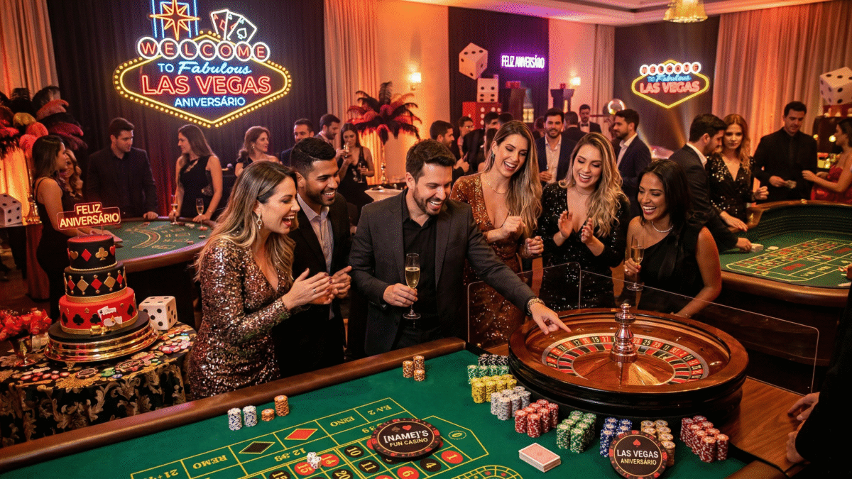 Tema de festa Las Vegas para aniversário