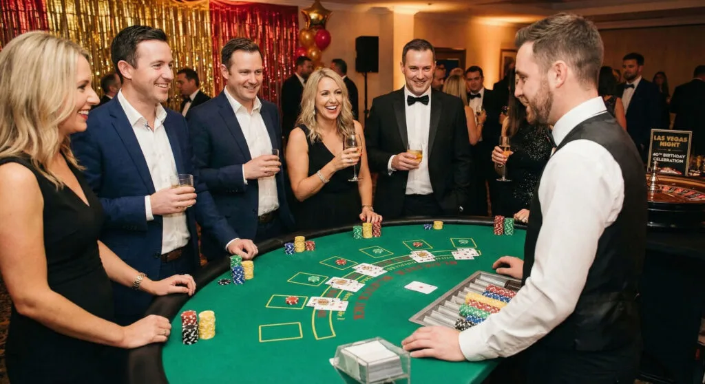 Cassino para bodas de prata e ouro com familiares